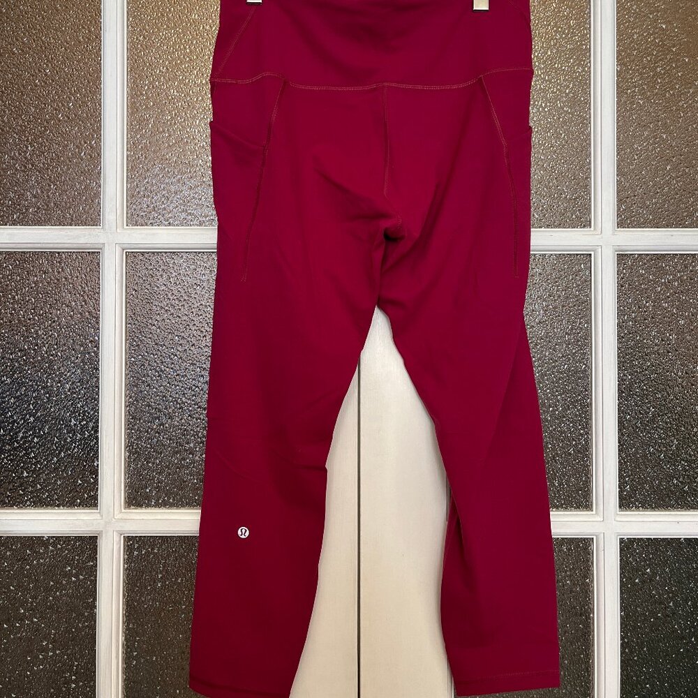 Lululemon Wunder Train 25” with Pockets - Fuschia Size 14